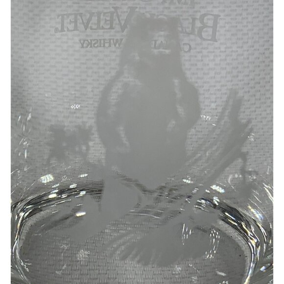 BLACK VELVET Canadian Whisky On The Rocks Glasses White Bear Clear Set of 2 - Picture 13 of 14